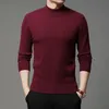 가을과 겨울 남성 터틀넥 풀오버 스웨터 패션 단색 두껍고 따뜻한 바닥 셔츠 남성 브랜드 옷 201221