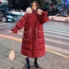 Piumino da donna Parka con cappuccio Inverno Plus Lungo Anatra bianca Stile coreano Sciolto collo di pelliccia grande Cappotto da pane alla moda R99 Luci22
