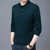 6% Wool 2022 High Quality Designer Fashion Brand Solid Color Casual Japanese Polo Shirt Men Long Sleeve Tops Mens Clothing 220210