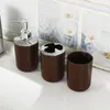 3шт пластиковые мраморные аксессуары для ванной комплекты наборы мыла дозатор чашки зубной щетки держатель для украшения дома LJ201204