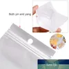 100pcs A Lot White Plastic Packaging Opp Zipper Bags Food Coffee Tea Retail Packages Plastic Bag