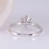 Transgems 18k White Gold 1ct carat Diameter 6.5mm F Color Wedding Engagement Ring For Women Solitare Ring Gold Y200620