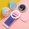 Nouvelle arrivée LED Selfie Ring Light USB charge portable téléphone portable selfie lampe anneau lumineux clip pour iPhone SAMSUNG Xiaomi Huawei