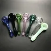 Mini glazen buizen 4 inch hand rokende buizen 8 kleuren pyrex oliebrander accessoires handlepel tabak pijp heet selling