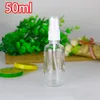 Fast Delivery Empty Clear Glass Perfume Bottles 50ml Cosmetic Spray Bottle With Plastic Head Sprayer For Sale