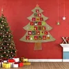 DIY Felt Choinka Tree Dekoracja Bożego Narodzenia dla domu Navidad Year Prezenty ozdoby świąteczne Święty Mikołaj Claus Deco Noel 201027