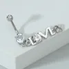 Diamonte Dangle Belly Button Ringar Alloy Material Navel Ring Belly Piercing Stud Presenter för Kvinnor