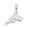 Jinao New Hip Hop Jóias PendantNecklace Brilhante Pistola Pingente Ice Out Zircão Colar Fashion Charm Presente Q0531