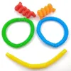 DHL New Arrival DIY Fun Pull Toys and Pop Tubes Fidget Plastic Pipe Straws Stress Relief for Children