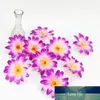 DIY Saç Aksesuarı Cap Giyim Dekoratif Düğün Çiçek Bouquet Yapay Lotus Nilüfer Dahlia Çiçek Başkanı 6color 10pcs