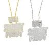 Neu Iced Out Neue Stile Hip-Hop-Buchstabe Street Pkiest-Anhänger mit vollem kubischen Zirkon gepflastert Punk-Halskette mit vergoldetem, versilbertem, großem, schwerem Charm-Schmuck im Großhandel