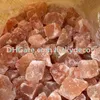 1000g Naturlig Himalayan Rose Pink Salt Gem Rock Chunks Deodorant Stone Rough Healing Powered Crystals Mineral för korg och skål Saltlampa