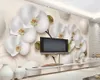 Beibehang wallpaper 3d beautiful butterfly orchid space TV background walls home decoration living room bedroom