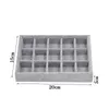 New Gray Velvet Jewelry Display Tray Ring Earring Bracelet Necklace Pendants Tray Holder Box Jewelry Storage Tray Orgaizer