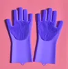 Magic Silicone Gloves Dish Washing Gloves Blistering Brush Scrubber Reusable Safety Heat Resistant Kitchen Cleaning Tool LSK2032