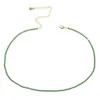 Collar de gargantilla de tenis de 2 mm Cz para mujeres 3 colores blanco rojo verde elegancia múltiples moda moda de moda