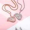 Collana alla moda moda europea e americana Collana con pendente labbra sexy CZ placcato oro ghiacciato con catena da tennis CZ per uomo donna