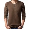 M-4xl Winter Henley Neck Sweter Men Cashmere Pullover świąteczny sweter męskie swetry Pull Homme Jersey Hombre 201203