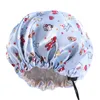 Bastante Floral ajustable sueño Natural pelo rizado seda niños niñas niños gorro de satén grande Real Rosa hombre cabeza bufanda gorro envolvente