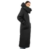 Kurtki zimowe kobiety s Parka Long Jacket zdejmowane z kapturem kobiety szalik pikowany płaszcz kołnierza puffer płaszcze zimowe duże rozmiar LJ201021