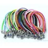 Quente ! 100pcs/lotes Hamsa Hand "Turkey Eyes" Bracelete de couro misto - pulseira de charme de sorte 17 -21cm