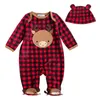 Animal Style Warm Hooded Baby Velour Rompers Winter Boys Girls Clothes Outfits Newborn Cotton Jumpsuit Clothing 201028