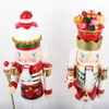 1pcs 38cm peint à la main en bois casse-noisette roi figurines ornements de Noël poupées pour amis et enfants accessoires de décoration 201130