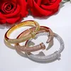 Celebrità vite Chiodi con trapano completo Bracciale Braccialetti in oro Braccialetti da donna Punk per il miglior regalo lussuoso Gioielli di qualità superiore