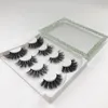 4pairs white lash tray with natural 3D mink eyelashes accept custom private label strip lashes vendor8859686