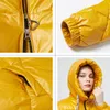 アストリッドウィンターレディースコート女性ウォームロングパーカーファッション黄色の太いジャケットフード付き大きなサイズの女性服ZR3568 201210
