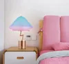 modern table light colorful glass table lamp rainbow light glass reading for children's room