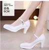 2020 Hot Selling Women's Fashion High Heels Klänning Skor Kontor Lady Dinner Party Sexiga Röda Svarta Pumpar Pekade Toe Strap Morskor 42 # P44