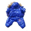 두께 면화 후드 겨울 애완 동물 개 옷 작은 강아지를위한 슈퍼 따뜻한 재킷 방수 개 코트 강아지 복장 S-XXL 201109