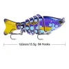 Hot 8 couleurs 10cm 15.61g Bass Fish Hooks Topwater Basses Leurres Leurres de pêche Multi Jointed Swimbait Réaliste Dur Appât Truite Perche