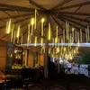 30 cm 8 tubi LED pioggia di meteoriti stringhe ghirlanda vacanza striscia luce esterna impermeabile lucine per giardino strada decorazione natalizia