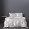 Elastic Silk Duvet Cover och Pillowcases Sängkläder 3 st Set Twin Queen King Teenager Quilt Cover Set 2021 Europe America Hot