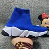 Fashion Speed ​​Trainer Runner Shoes Triple-Black City Sock Knit Breathe Sport Sneaker Girls Boy Youth Children Barn 24-35 EUR
