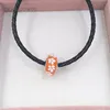 DIY charme pulseiras jóias pandora murano espaçador para pulseira fazendo bilhete de cristal flor laranja flor para mulheres presentes de aniversário homens festa de casamento 791624