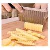 Kitchen Cooking Tool Stainless Steel Vegetable Fruit Wavy Cutter Potato Cucumber Carrot Wa Jllbgd