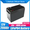 12V 200AH LiFePo4 Battery Pack With 120A BMS Grade A Lithium Iron Phosphate 4s 12.8V RV Boat Motors Inverter Solar Powerlar Wind