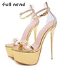 Sandals Pole Dance Schoenen Stripper Hoge Hakken Vrouwen Sexy Show Sandalen Party Club 17.5 Cm Platform bruiloft 220121