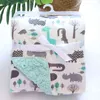 born Thicken 2Layers Coral Fleece Infant Swaddle Stroller Cover Blankets Kids Baby Girls Boy Soft Bedding Quilts 220209