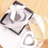Creative Birthday Wedding Favor Party Cadeaux double coeur en métal marque-pages en métal avec glands Livraison gratuite