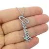 Handgemaakte verticale naam ketting mode aangepaste Memorial ketting roestvrij staal vrouwen mannen sieraden verjaardagscadeau Letter179A