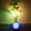 Led Induced Plug Light Tulips Rose Vase Flower Leaf Lamp Bar Home Party Lights Optically Controlled Outdoor Glow New Arrival 2 5lja N2