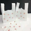 Geschenkpapier 50 Teile/los Backbeutel Kuchen Brot Verpackung Einkaufstaschen Weste Erdbeere Geburtstag Hochzeit Party Beutel Kleidung Schuhe Geschenke1