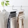 Pants Hangers Stainless Steel Multi Functional Magic Space Saving Clothing Racks for Closet Organizers Jeans Scarf Trouser Tie Towel CCF1405