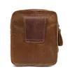 Herren Echtes Leder Taille Outdoor Multifunktions Herren Mini Tragen Handy Gürtel Werkzeug Tasche Münze Geldbörse 201118