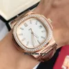 Nieuwe Diamond Bezel 40mm 5711/1 Sporthorloges Miyota 8215 Automatische Mens Horloge Witte Geweven Wijzerplaat Zwart Lederen Band Heren Horloges