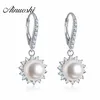 boucles d'oreilles en eau douce et eau